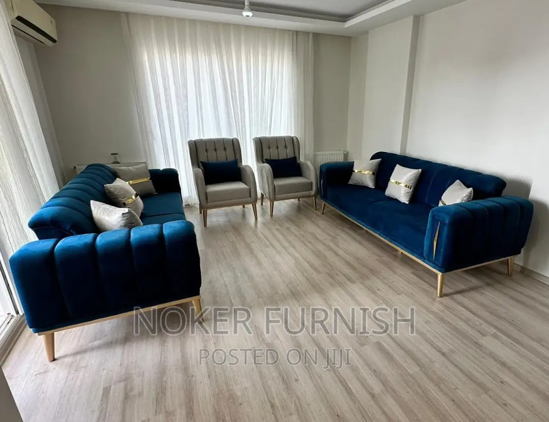 Complete Set Velvet Sofa's Chairs