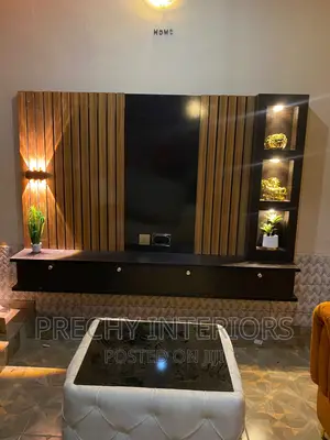 Black and Gold TV Stand