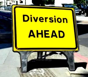 Safety Diversion Road Sign
