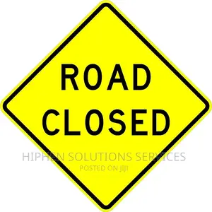 Portable Road Closed Ahead