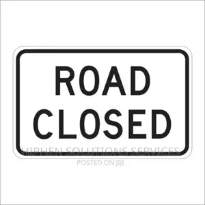 Aluminum Road Closed Sign
