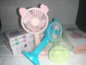Solid Rechargeable Hand Fans With Base
