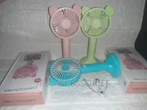 Solid Rechargeable Hand Fans With Base