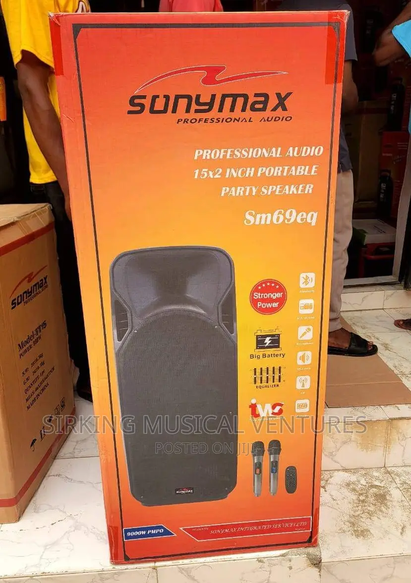 Sonymax 15inches Double Pa System With Big Battery in Ojo Audio