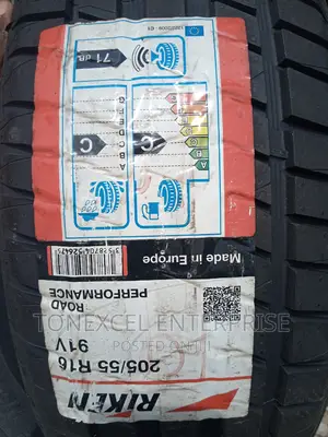 Riken 205/55/16 Made in Europe 2yrs Warranty