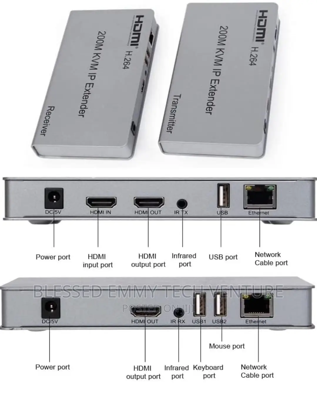 HDMI 200M KVM IP Extender Rj45 IP Network KVM