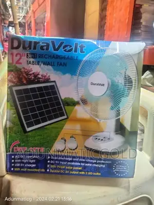 Doravorlt 12 Inches Rechargable Fan , Solar Panel and 2 Bulb