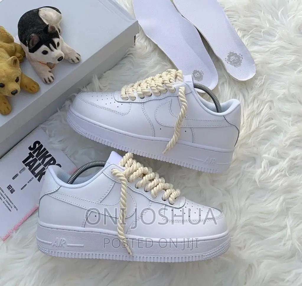 White Chunky Lace Sneakers