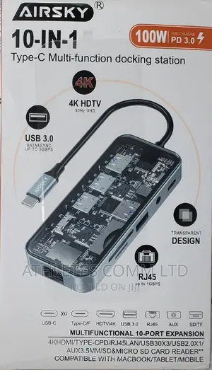 Type C Multifunction Docking Station 10 in 1