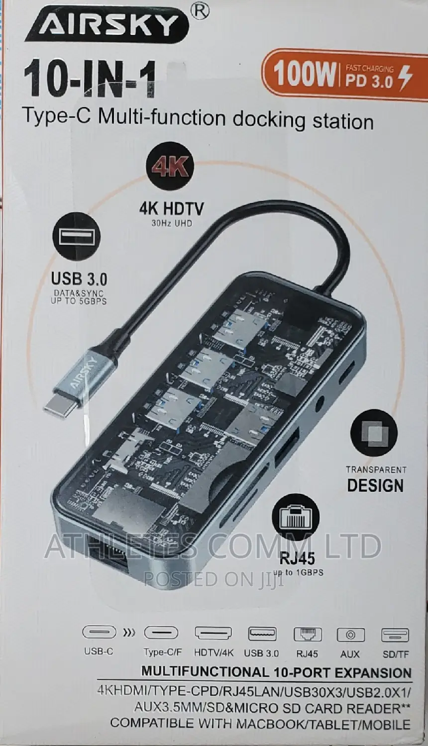 Type C Multifunction Docking Station 10 in 1
