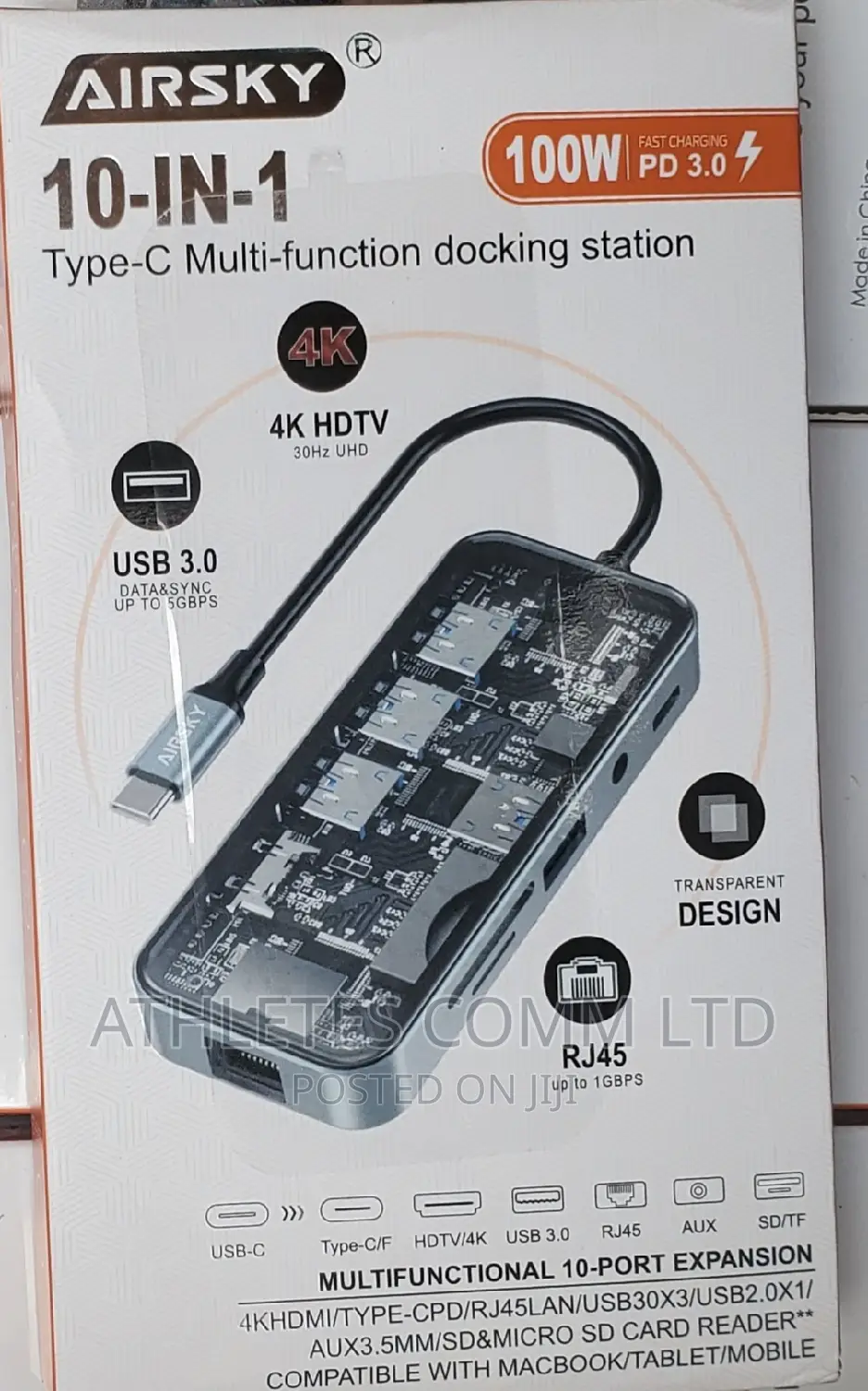 Type C Multifunction Docking Station 10 in 1