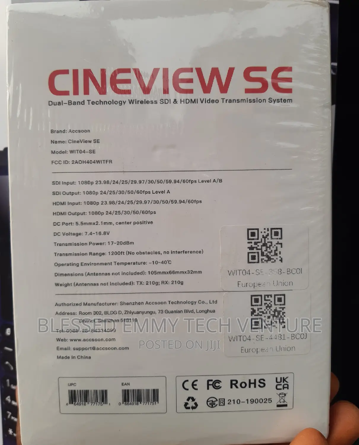 Accsoon Wireless Video Transmitter Receiver, 1080P Cineview