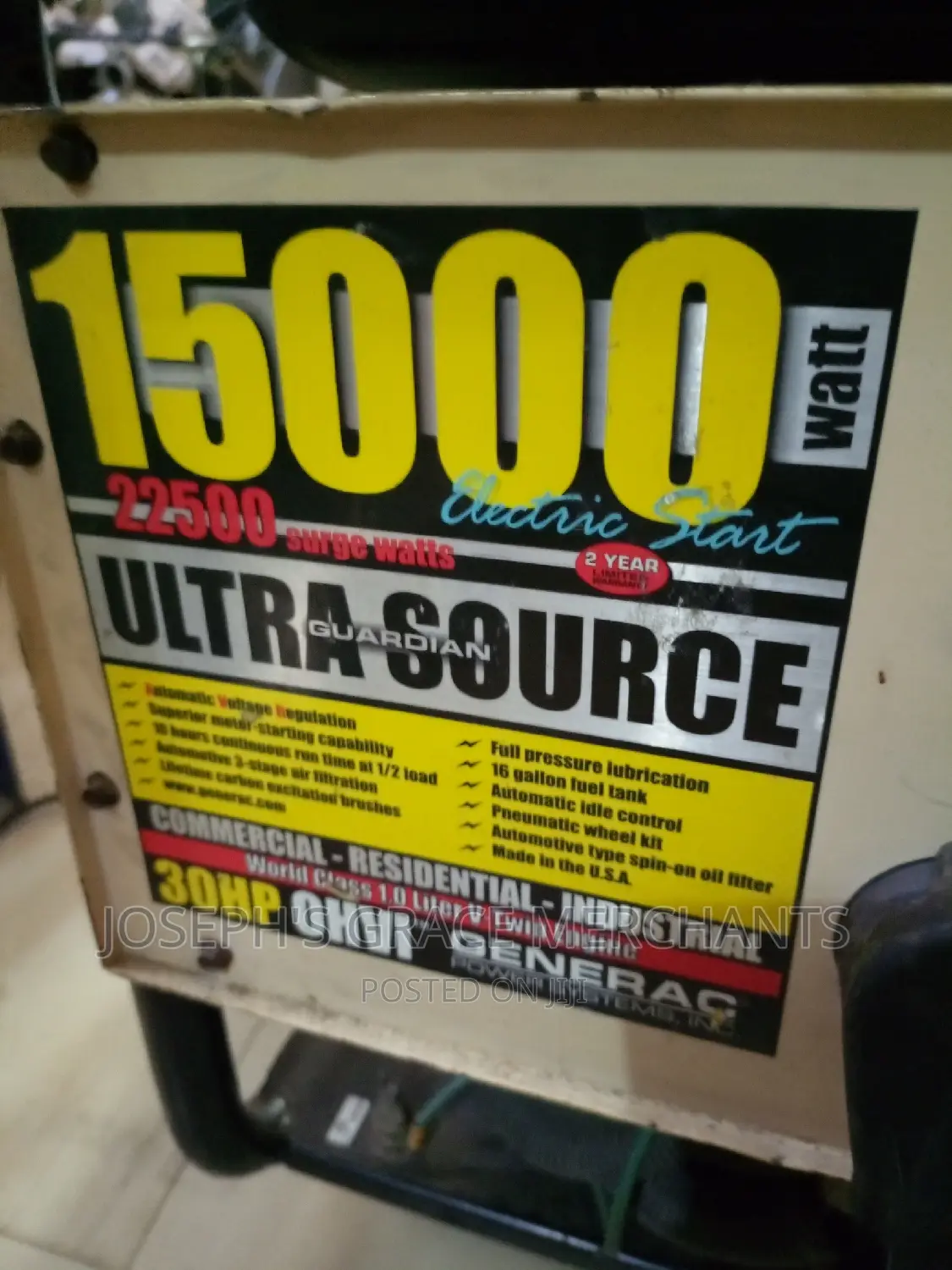 15kva (Petrol) Basic Generator. 110v/220v/400v (USA)