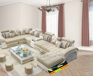 9 Seaters Couch. U-Shape Sofa Chairs With Table and Stools