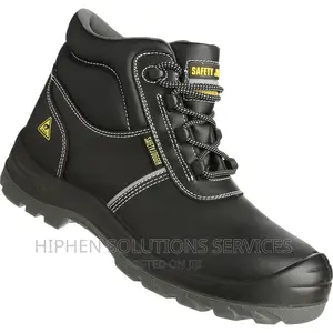 Mens Leather Safety Boots ANKLE Lace Steel Toe Cap Work