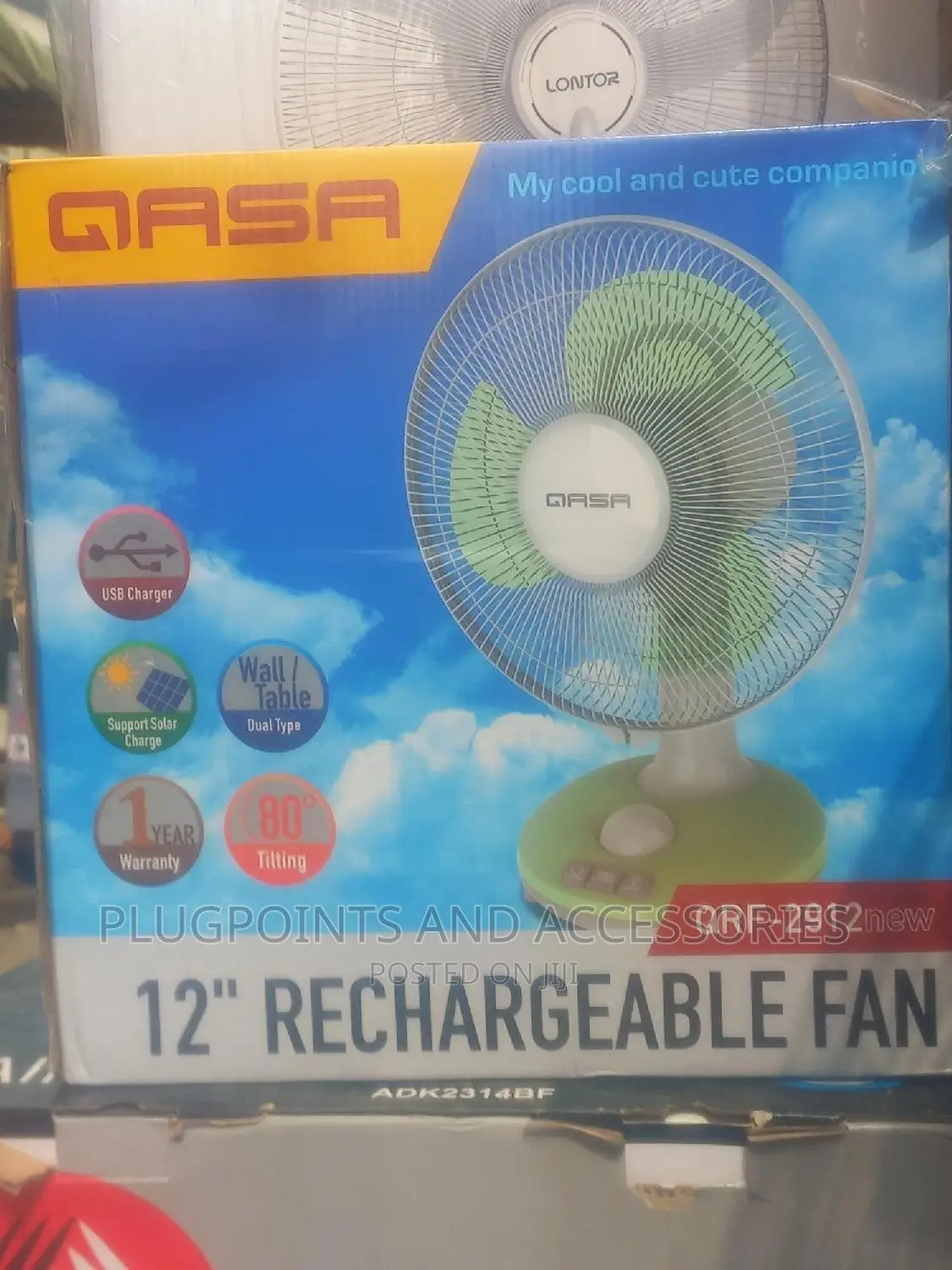 Qasa 12 Rechargeable Fan