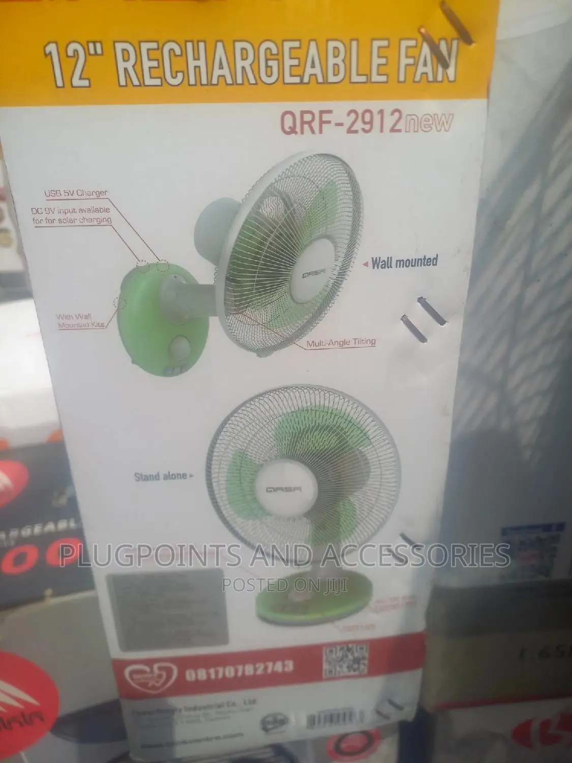 Qasa 12 Rechargeable Fan