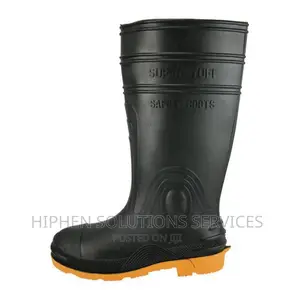 Steel Toe Black & Yellow Work Gumboots