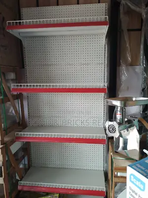 White Supermarket Shelf