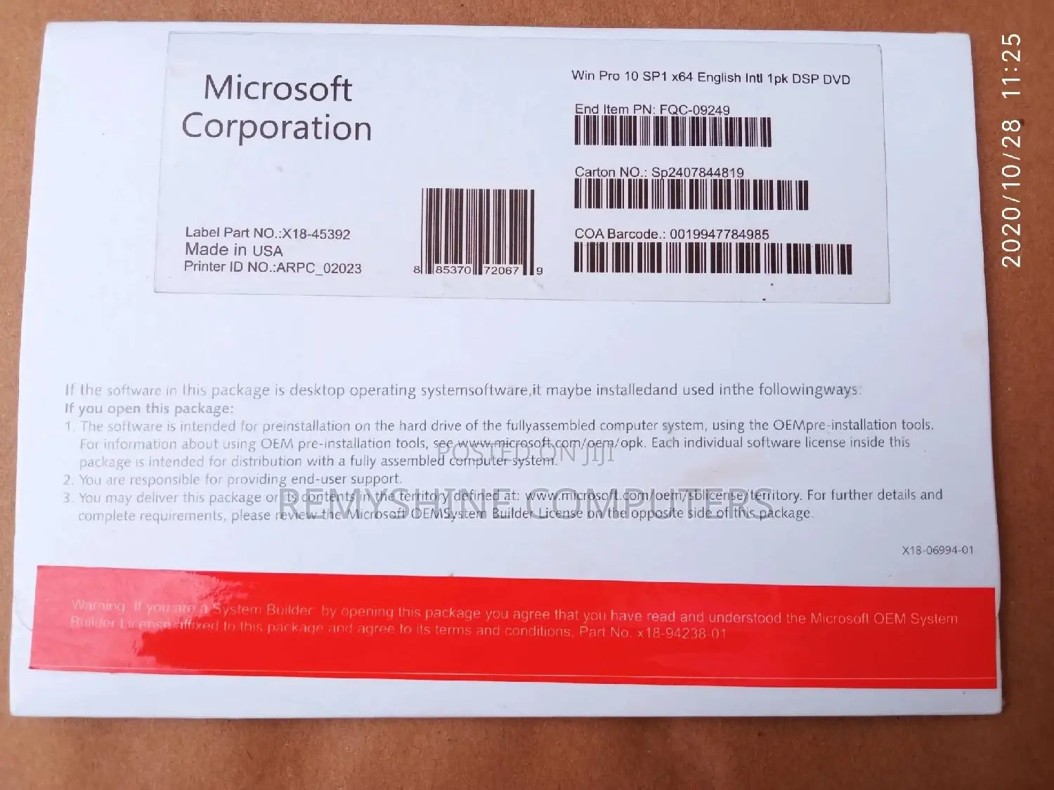 Microsoft Win Por 10
