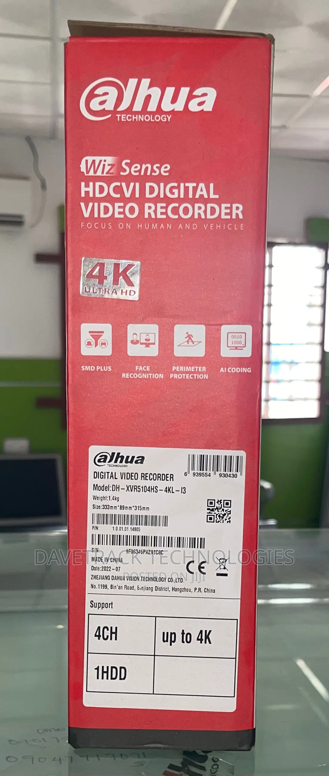 Dahua DVR 4channels Upto 8mp