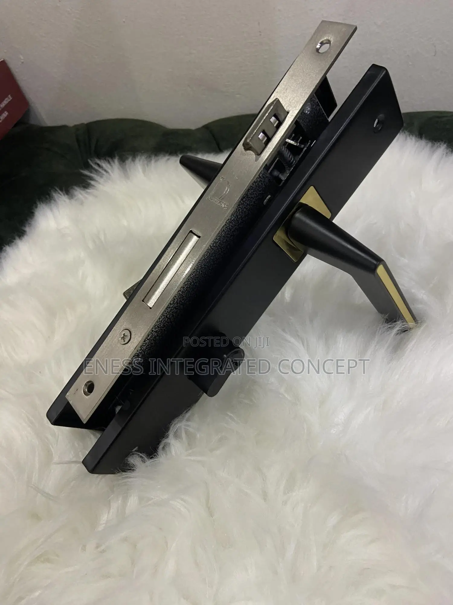 Simplified Black Coated Door Lock Set