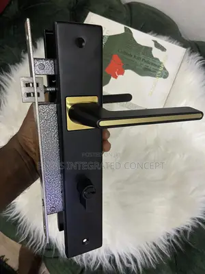 Simplified Black Coated Door Lock Set