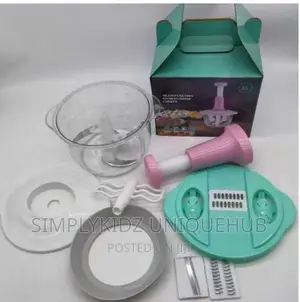 Hand Pat Food Processor With Full Accessories