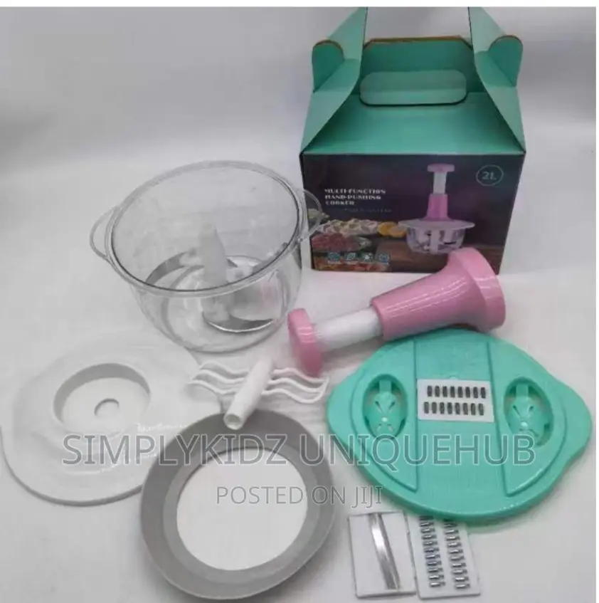 Hand Pat Food Processor With Full Accessories