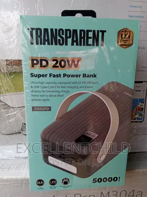 Transparent PB50 (50000 PD 20wpower Bank)
