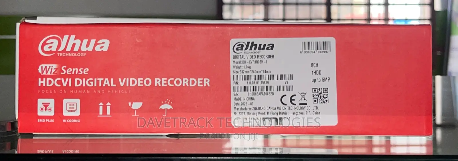 Dahua DVR 8channels Upto 5mp, 1starter