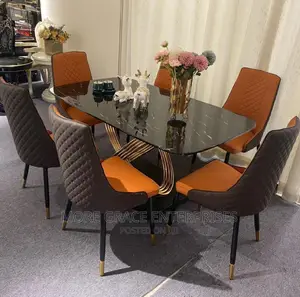 Dining Table and Chairs With Marble Top