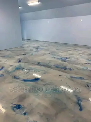 Epoxy Coated 3d Graphic, Metallic Reflective Floors