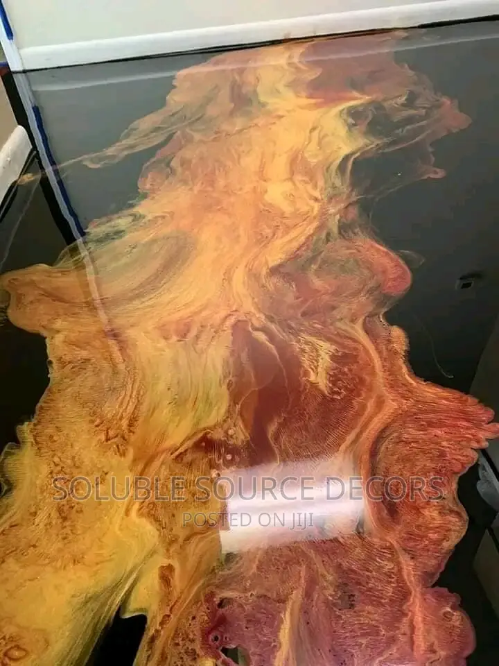 Epoxy Coated 3d Graphic, Metallic Reflective Floors
