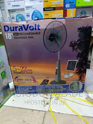 18 Inches Duravolt Solar Rechargeable 3 in 1 Fan