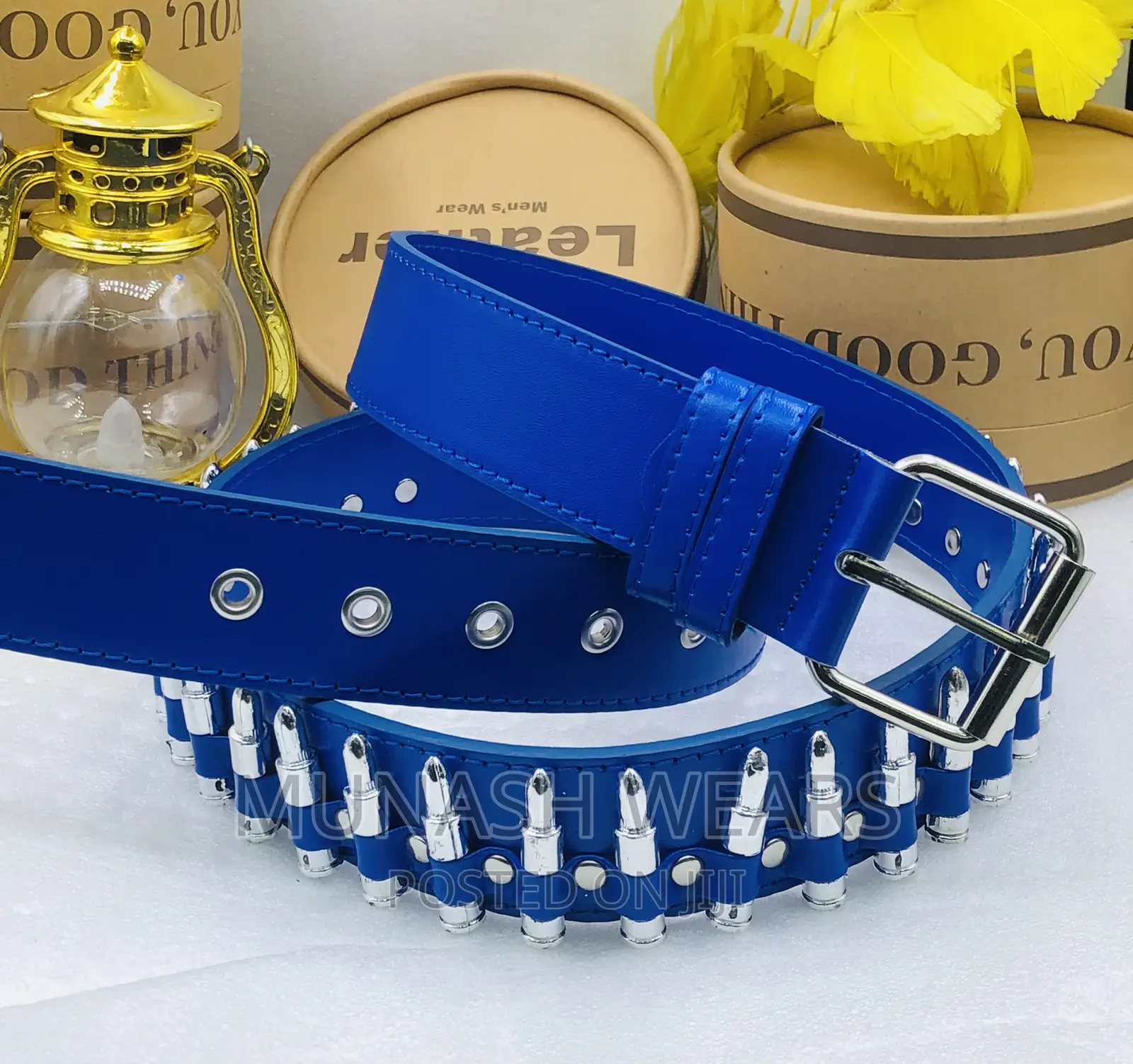 Bb Stone Leather Belt