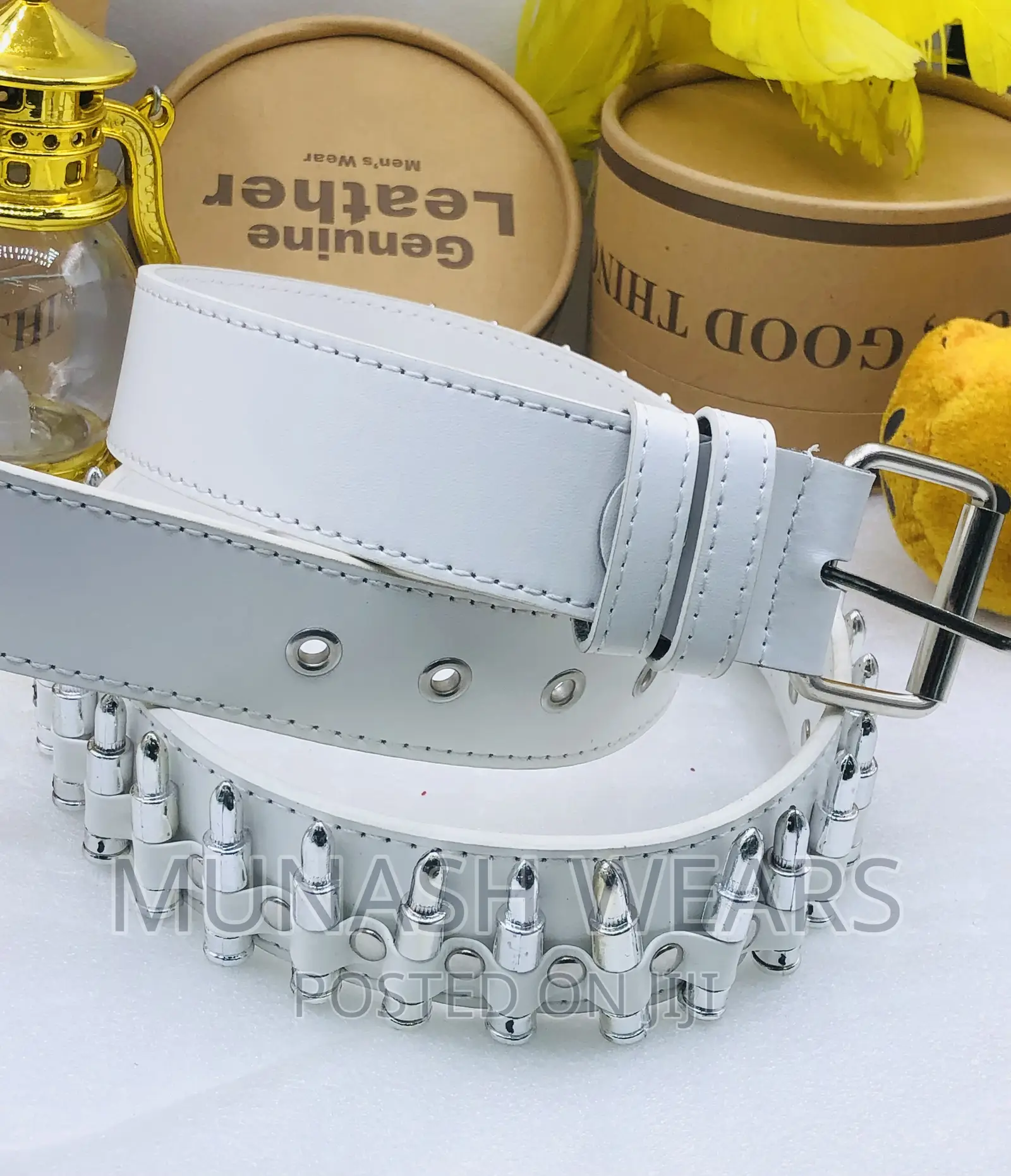 Bb Stone Leather Belt
