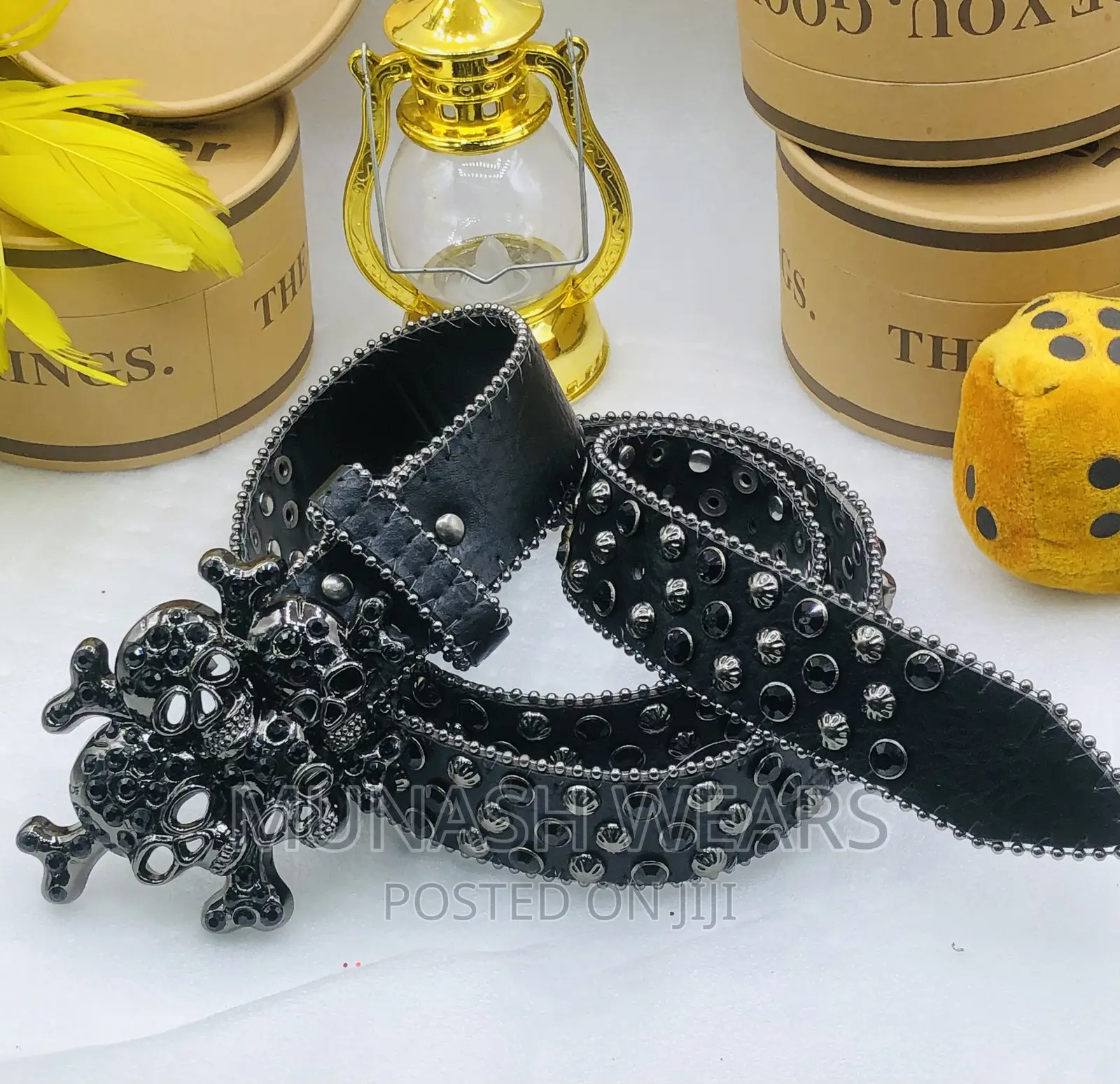Bb Stone Leather Belt