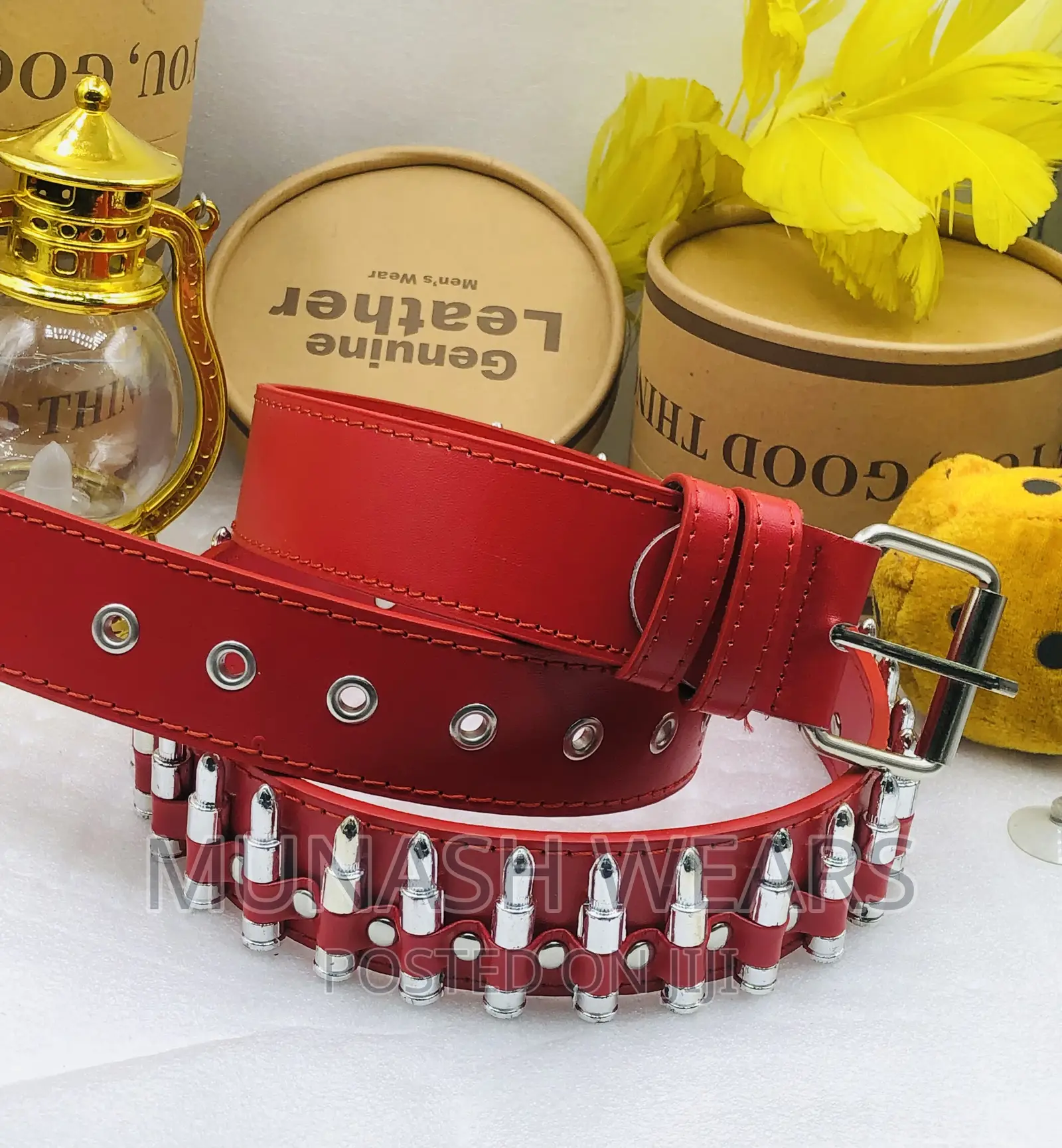 Bb Stone Leather Belt