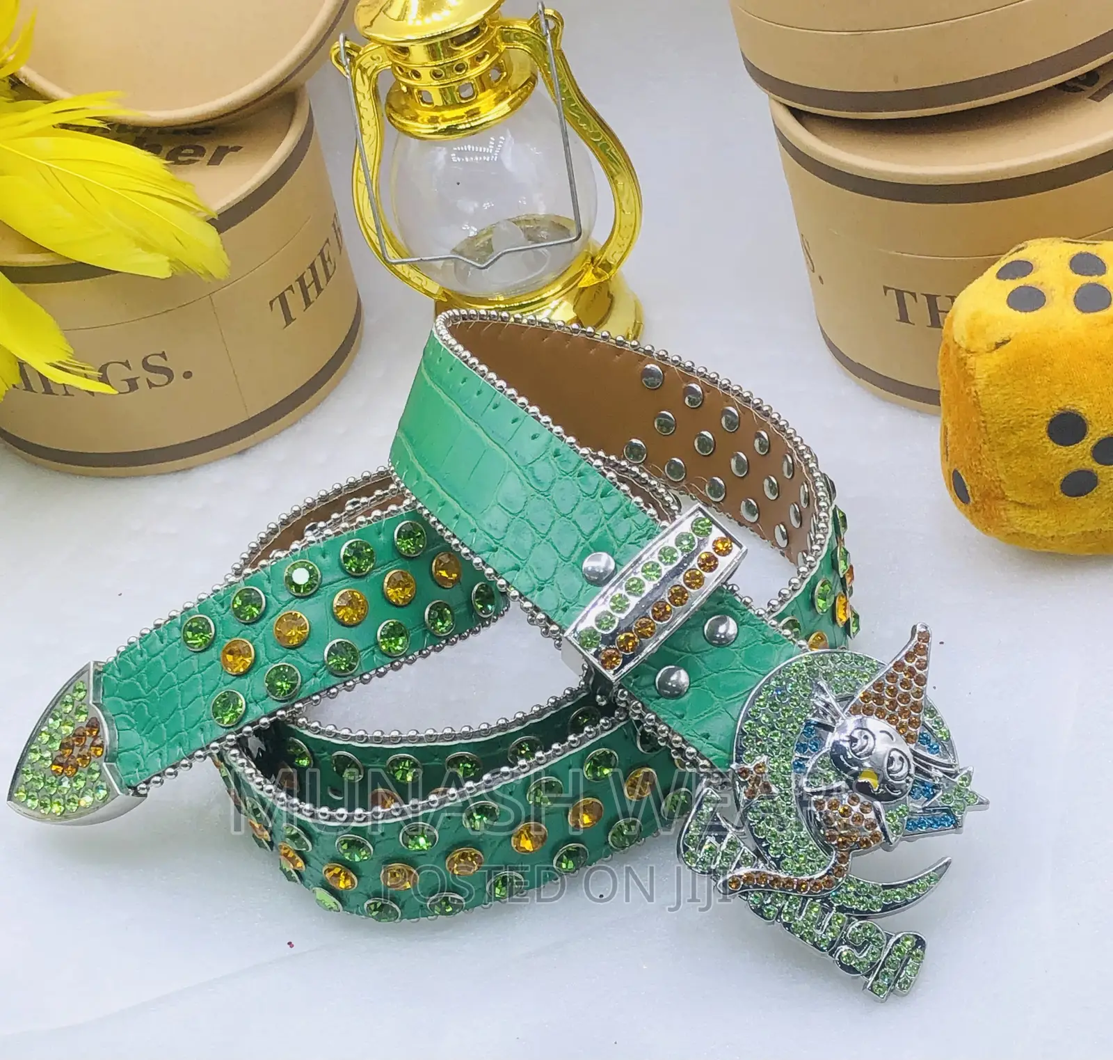 Bb Stone Leather Belt