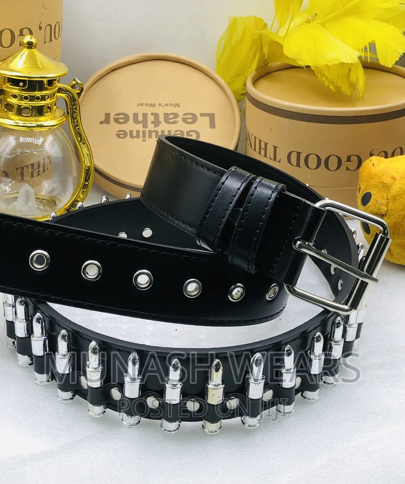 Bb Stone Leather Belt