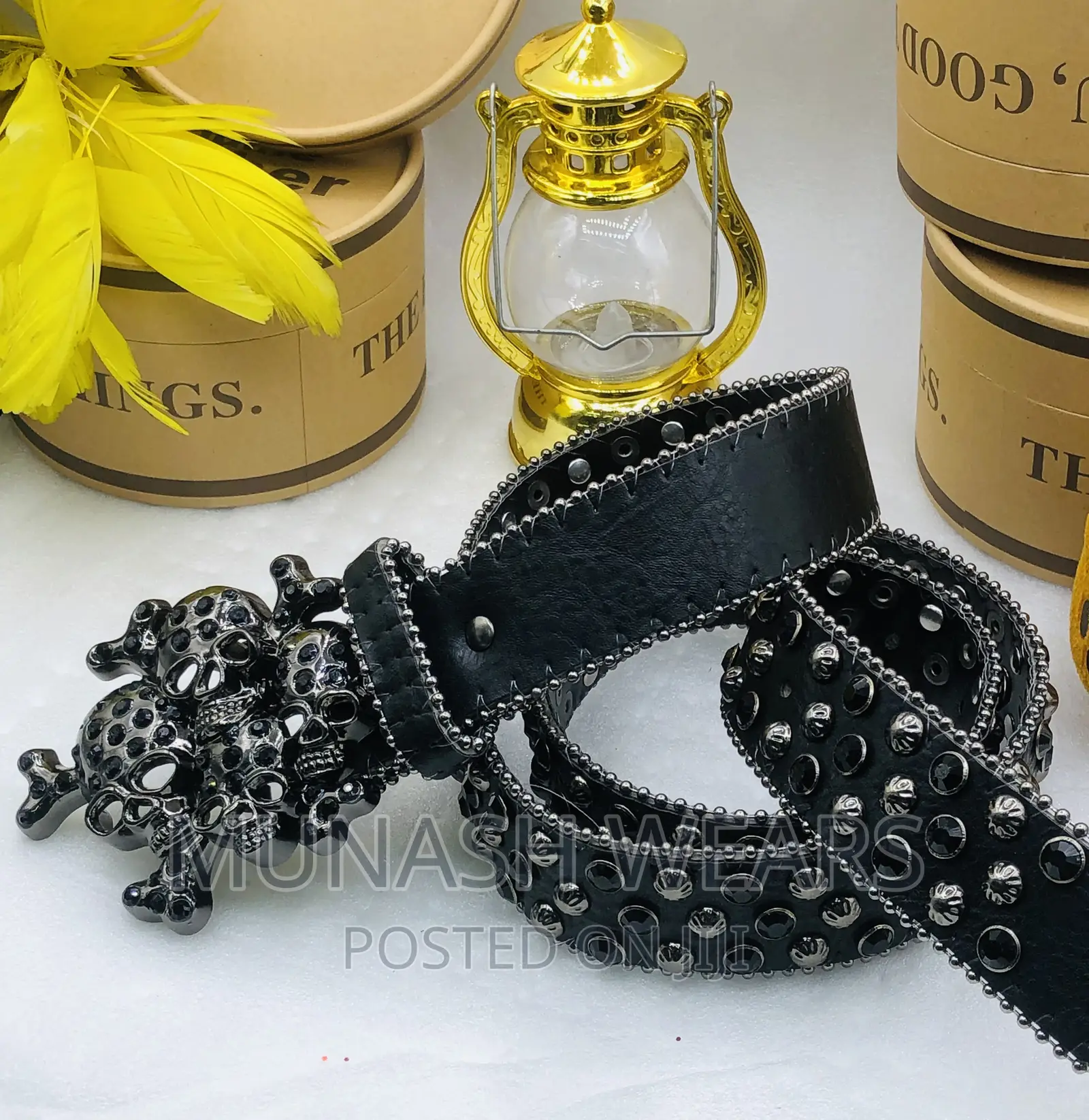 Bb Stone Leather Belt