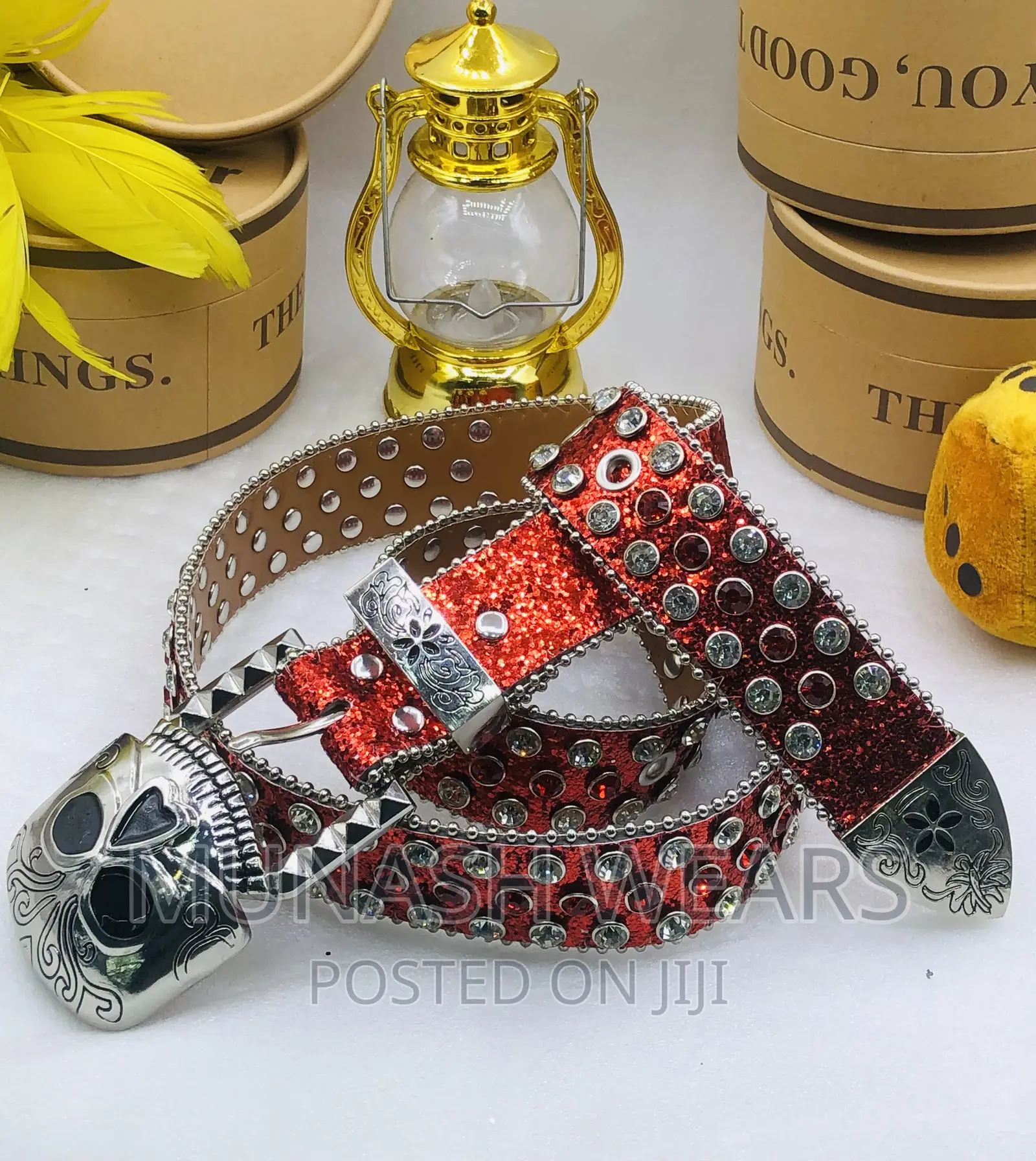 Bb Stone Leather Belt