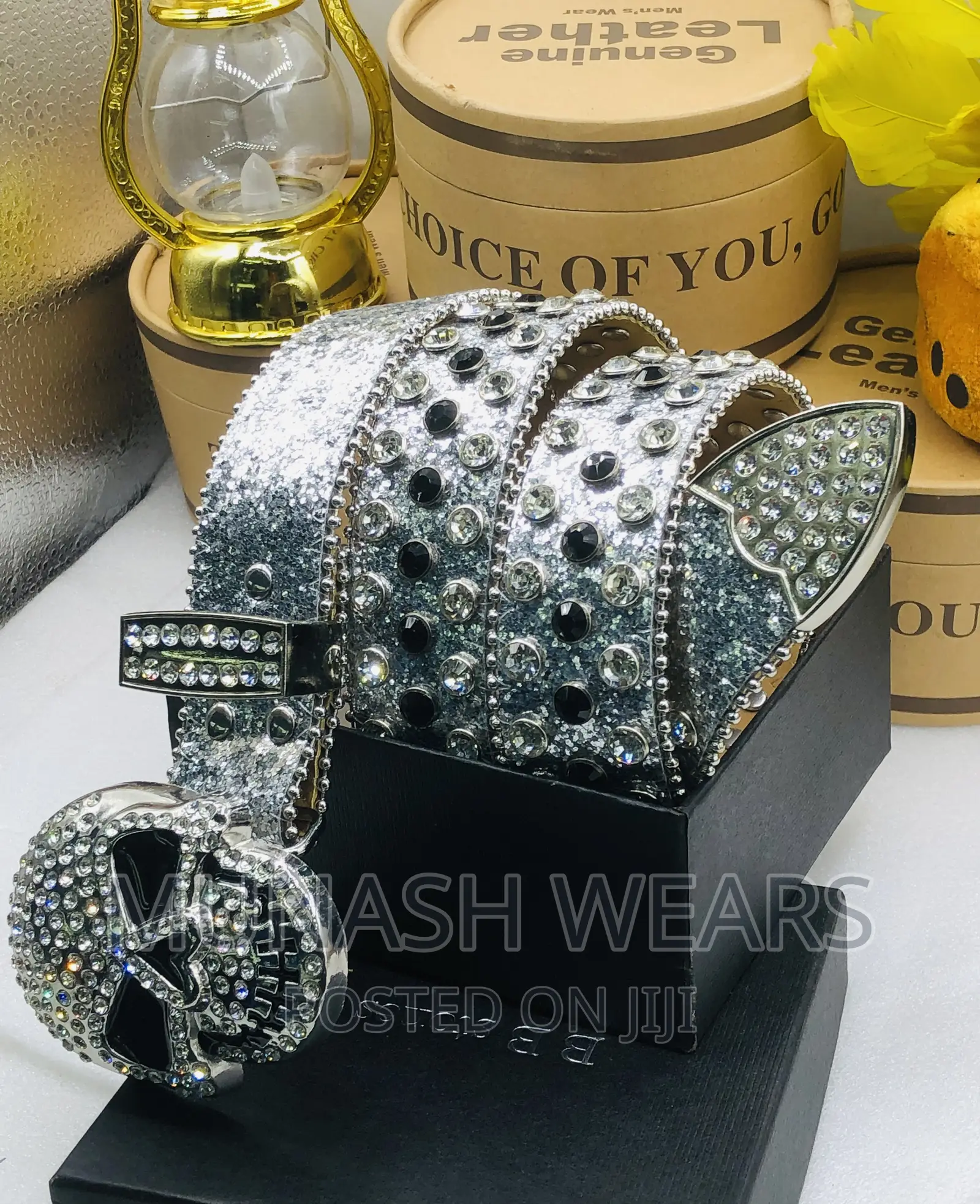 Bb Stone Leather Belt