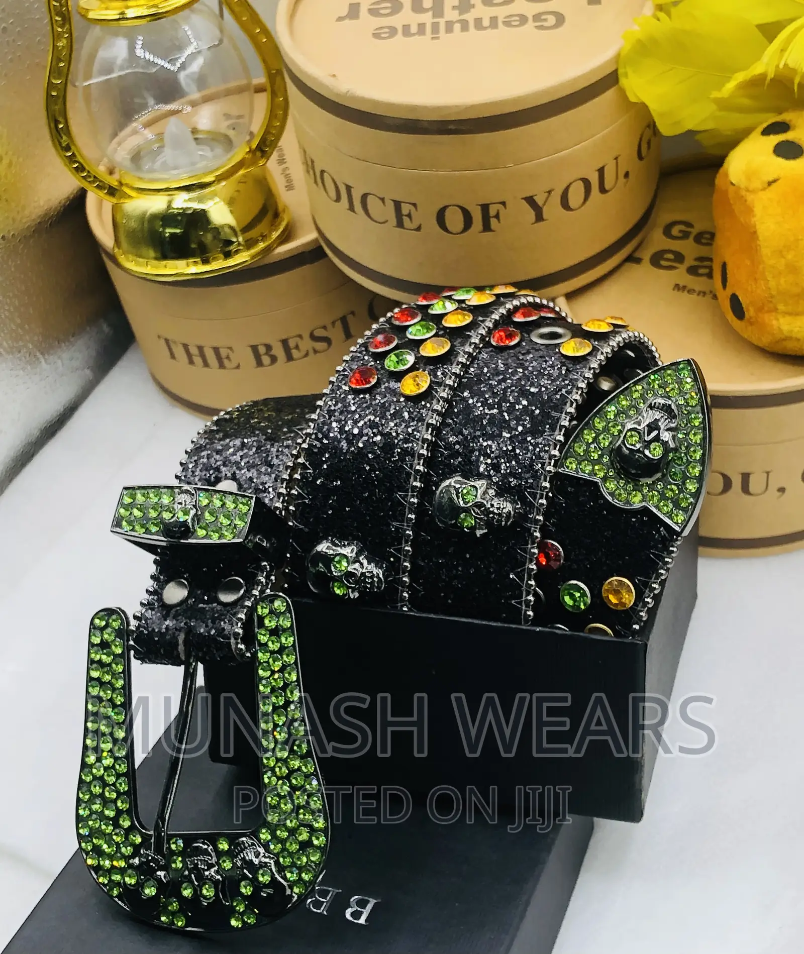 Bb Stone Leather Belt