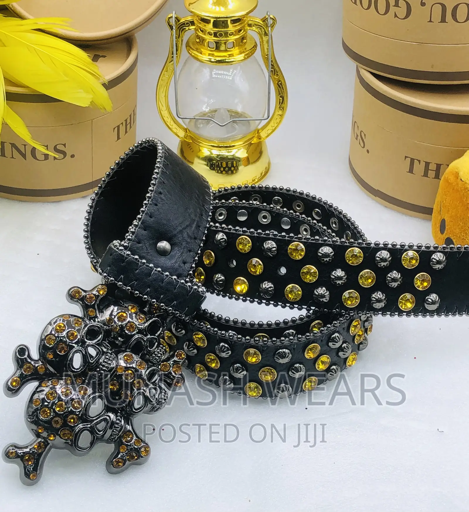 Bb Stone Leather Belt
