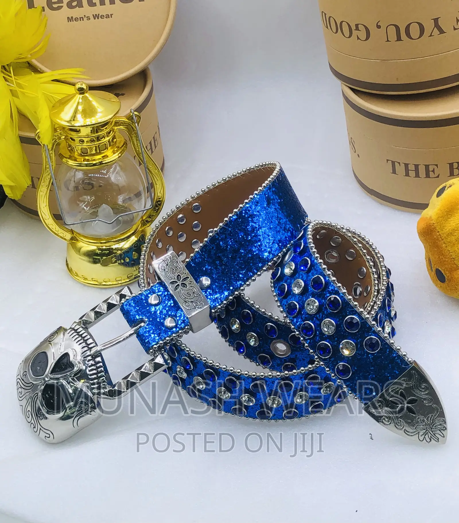 Bb Stone Leather Belt