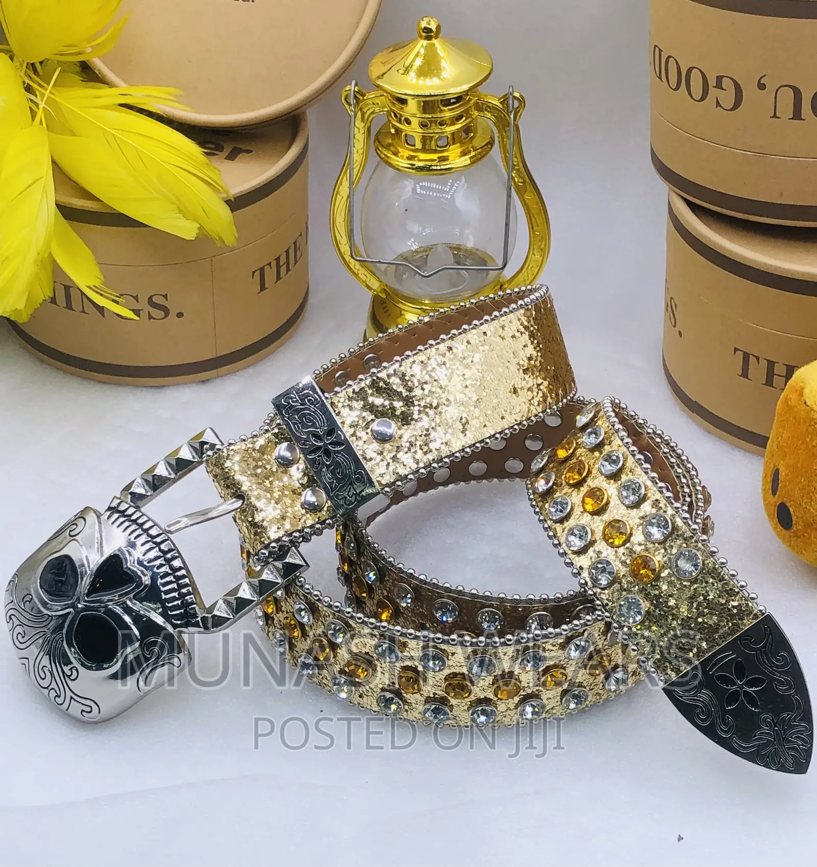 Bb Stone Leather Belt