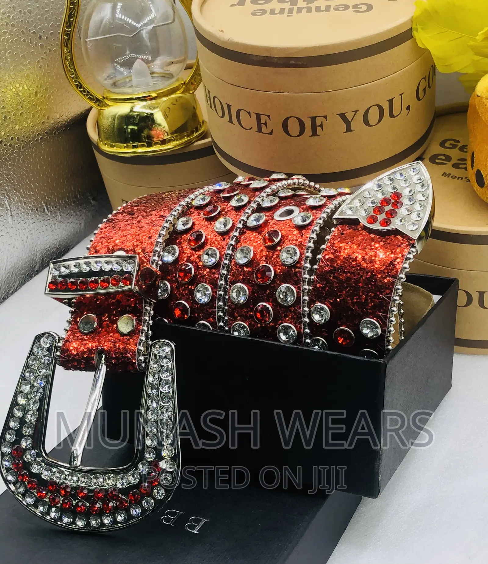 Bb Stone Leather Belt