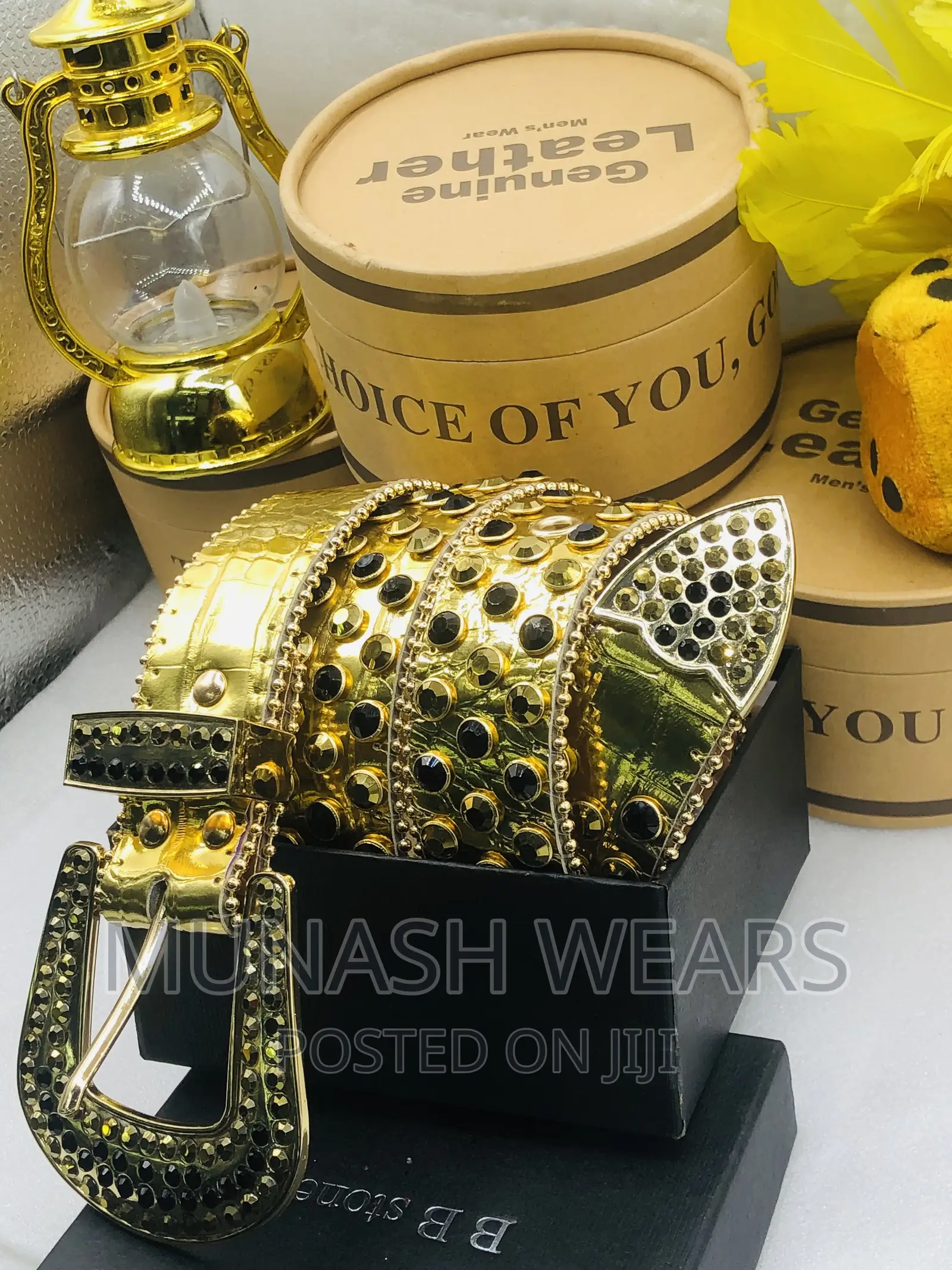 Bb Stone Leather Belt